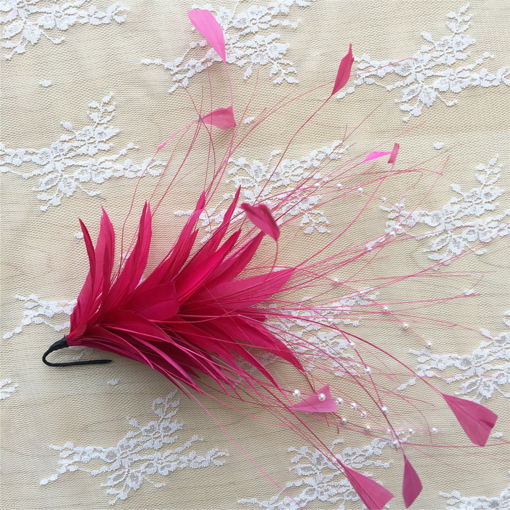 RM805 Feather Mount Goose Hackle Feather Millinery Fascinators Hat Handcraft Headress