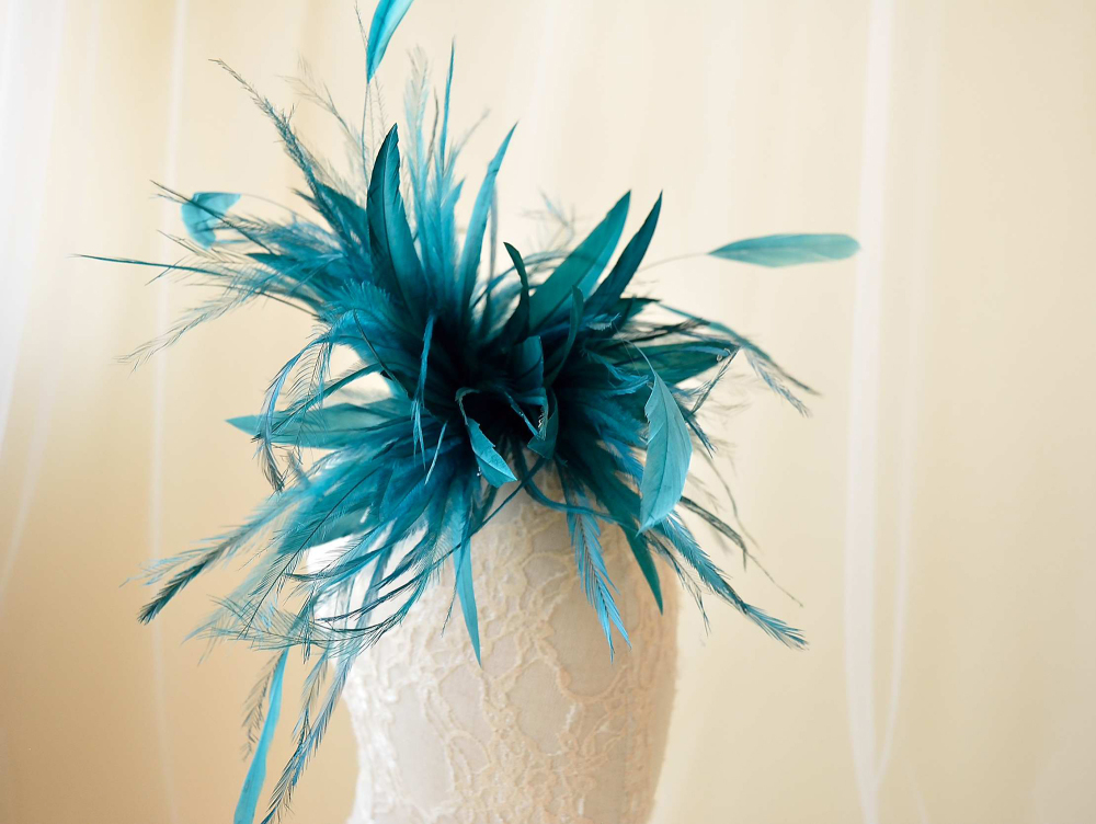 RM827 Feather Mount Goose Feather Millinery Fascinators Hat Handcraft Headress