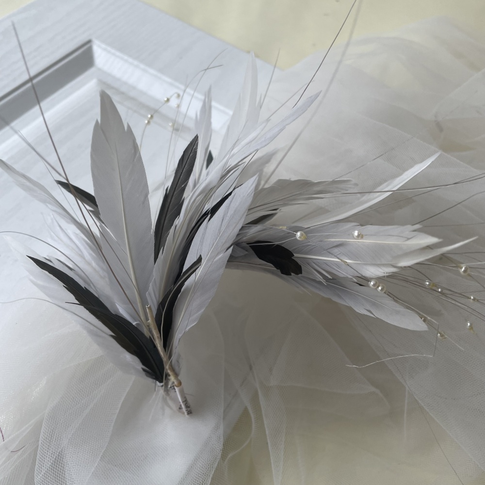 RM829 Feather Mount Goose Feather Millinery Fascinators Hat Handcraft Headress