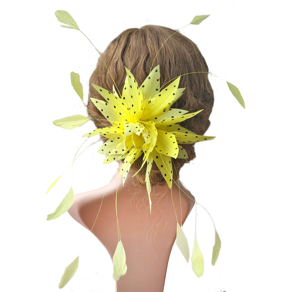 RM815 Feather Mount Goose Hackle Feather Millinery Fascinators Hat Handcraft Headress