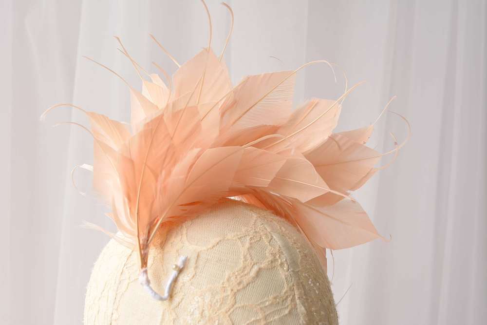 RM1704 Feather Mount Goose Feather Millinery Fascinators Hat Handcraft Headress
