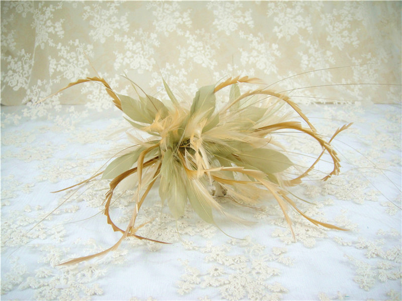 RM1301 Feather Mount Goose Feather Millinery Fascinators Hat Handcraft Headress