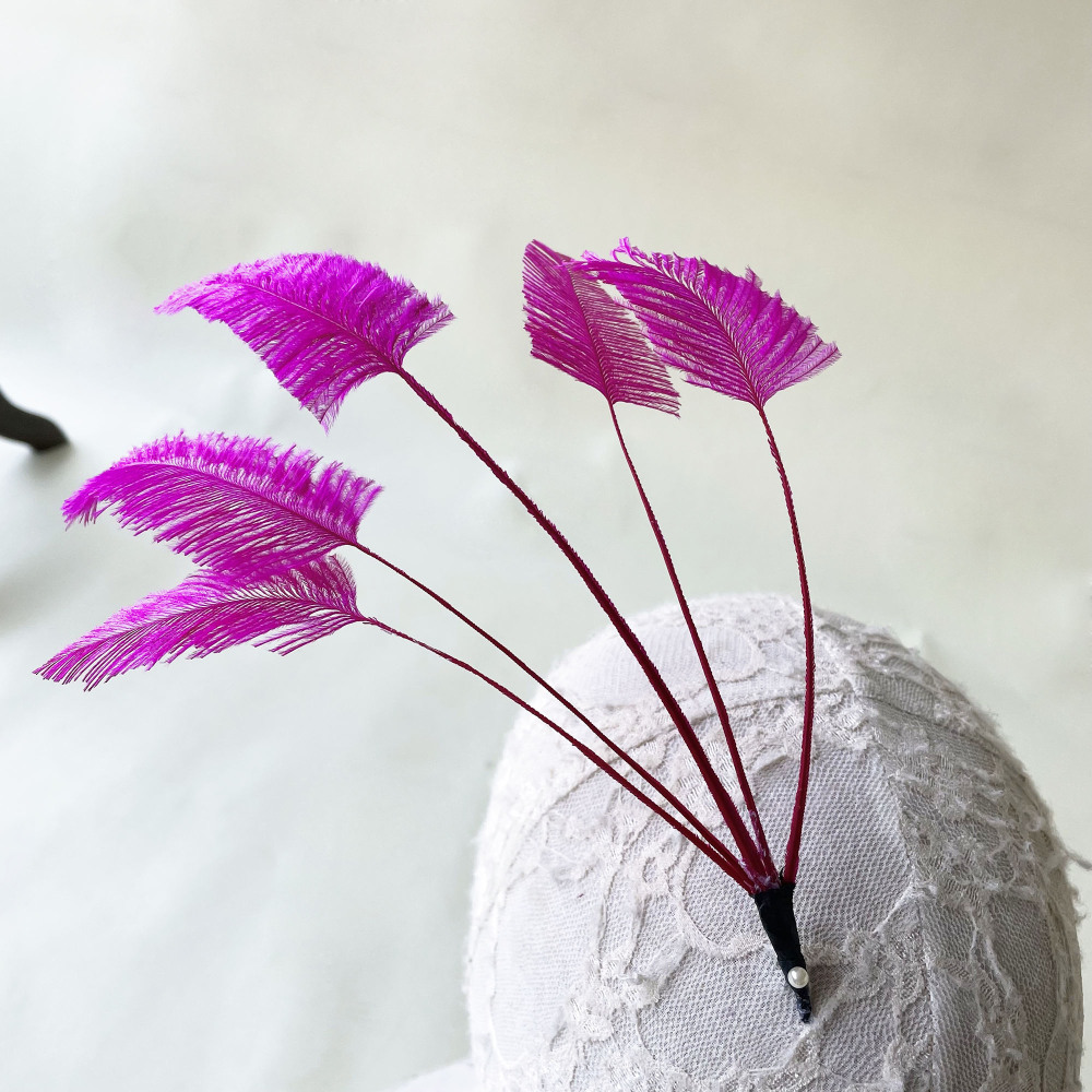 RM1704 Feather Mount Goose Feather Millinery Fascinators Hat Handcraft Headress