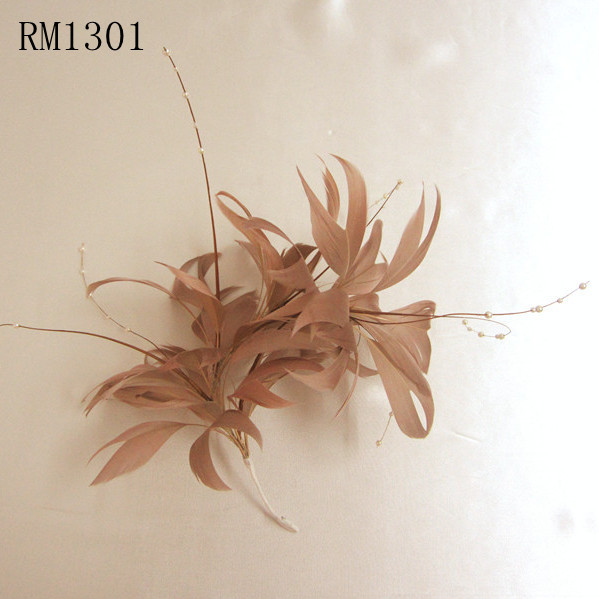 RM1205 Feather Mount Goose Feather Millinery Fascinators Hat Handcraft Headress