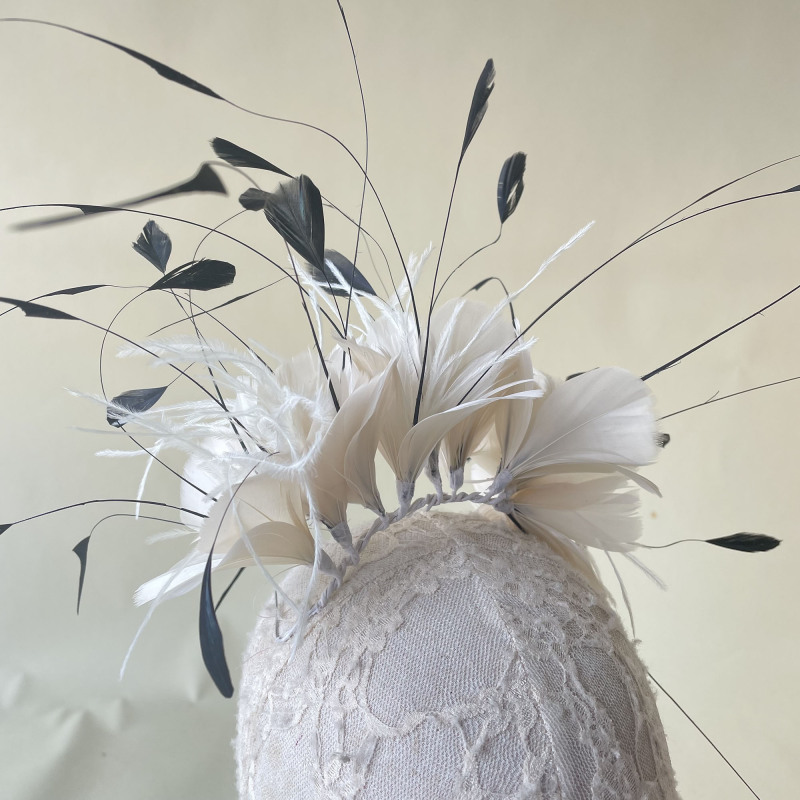 RM1702 Feather Mount Goose Feather Millinery Fascinators Hat Handcraft Headress