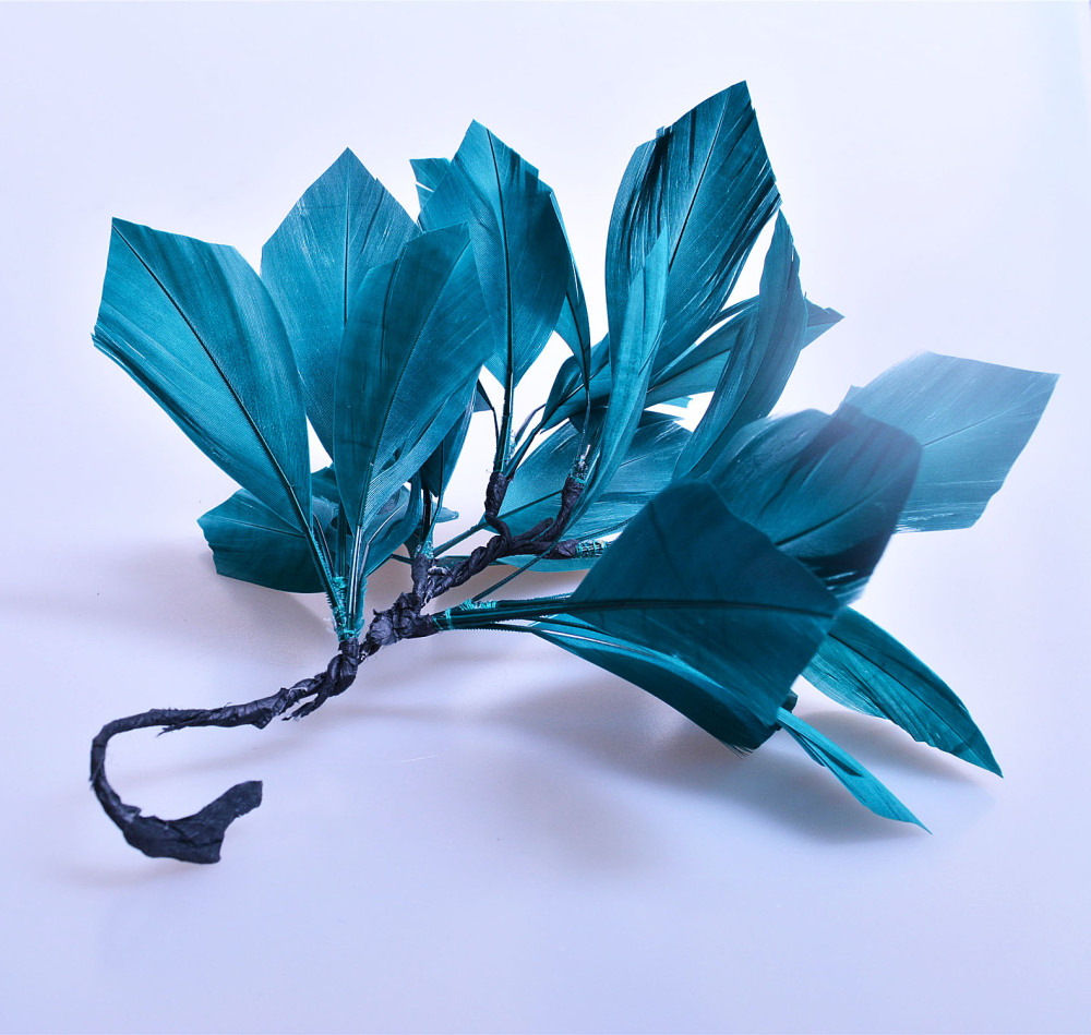 RM1406 Feather Mount Goose Feather Millinery Fascinators Hat Handcraft Headress