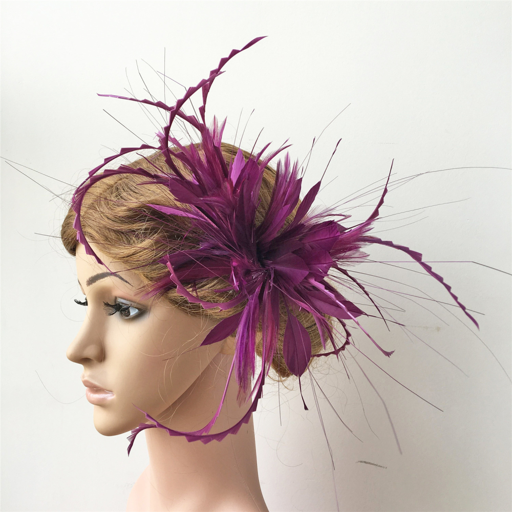 RM1207 Feather Mount Goose Feather Millinery Fascinators Hat Handcraft Headress
