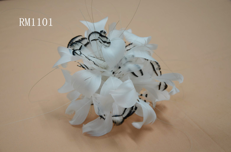 RM1010 Feather Mount Goose Feather Millinery Fascinators Hat Handcraft Headress