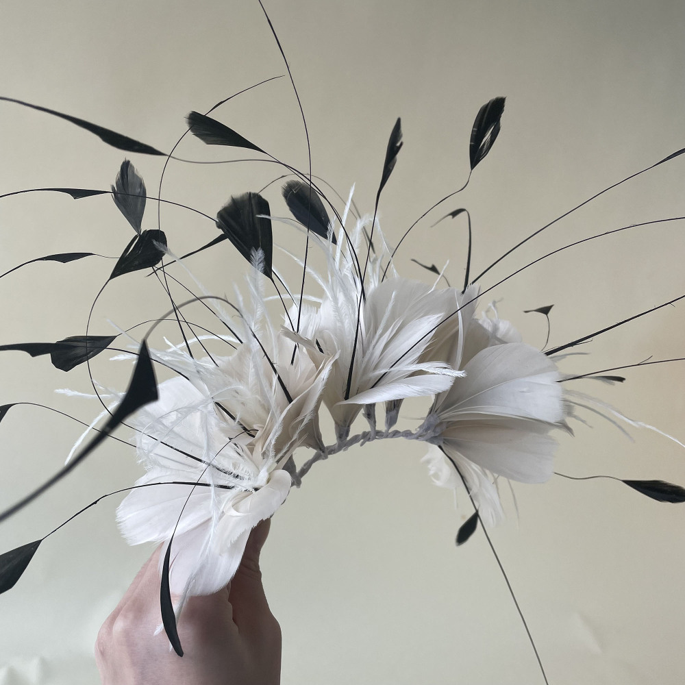 RM1702 Feather Mount Goose Feather Millinery Fascinators Hat Handcraft Headress