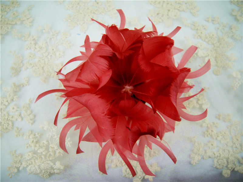 RB035 Feather Flower Millinery Fascinators Hat Handcraft Headress