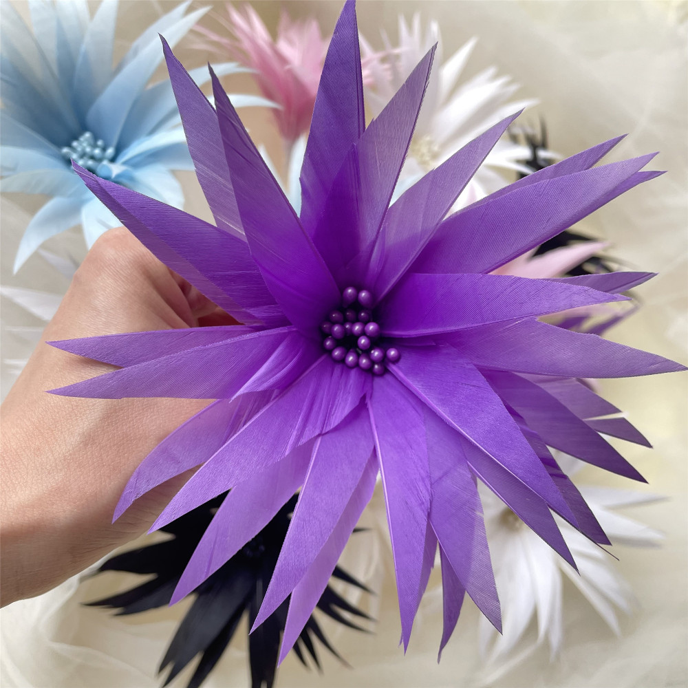 RB021 Feather Flower Millinery Fascinators Hat Handcraft Headress