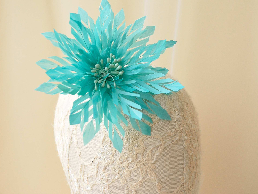 RB017 Goose Feather Flower Millinery Fascinators Hat Handcraft Headress