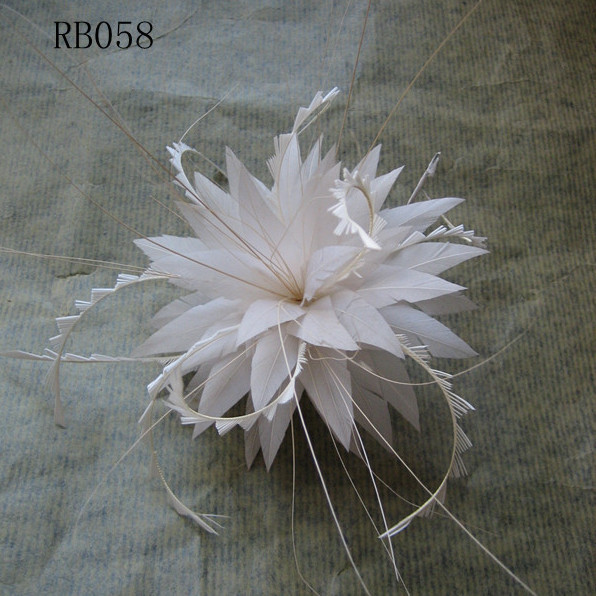 RB054 Feather Flower Millinery Fascinators Hat Handcraft Headress