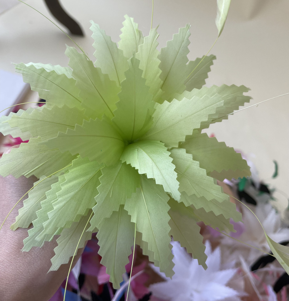 RB010B Goose Feather Flower Millinery Fascinators Hat Handcraft Headress