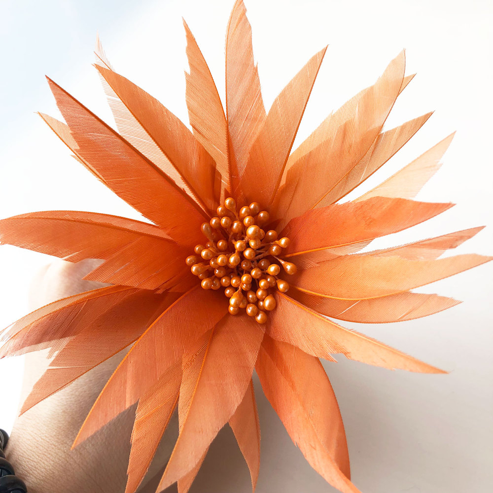 RB021 Feather Flower Millinery Fascinators Hat Handcraft Headress