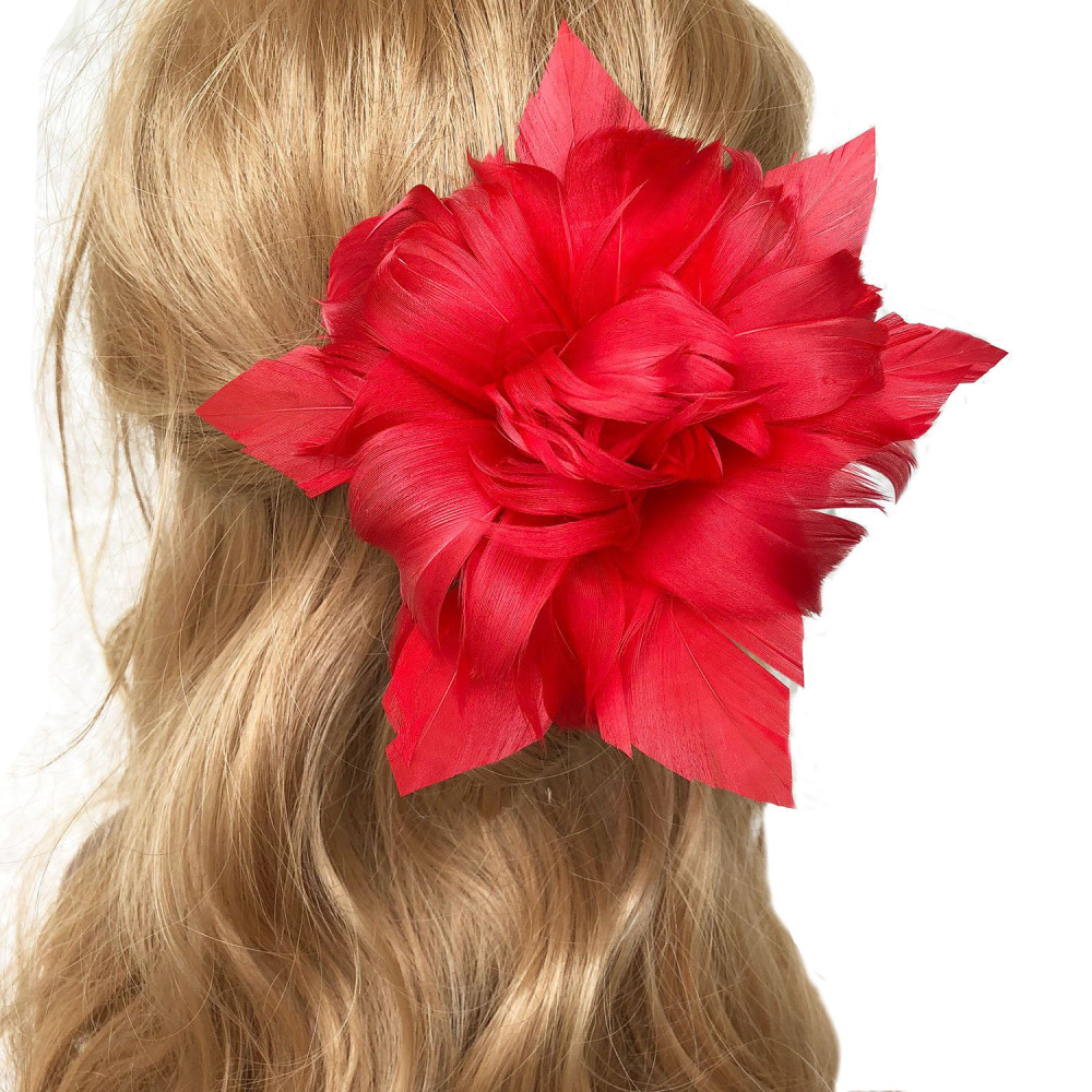 RB017 Goose Feather Flower Millinery Fascinators Hat Handcraft Headress