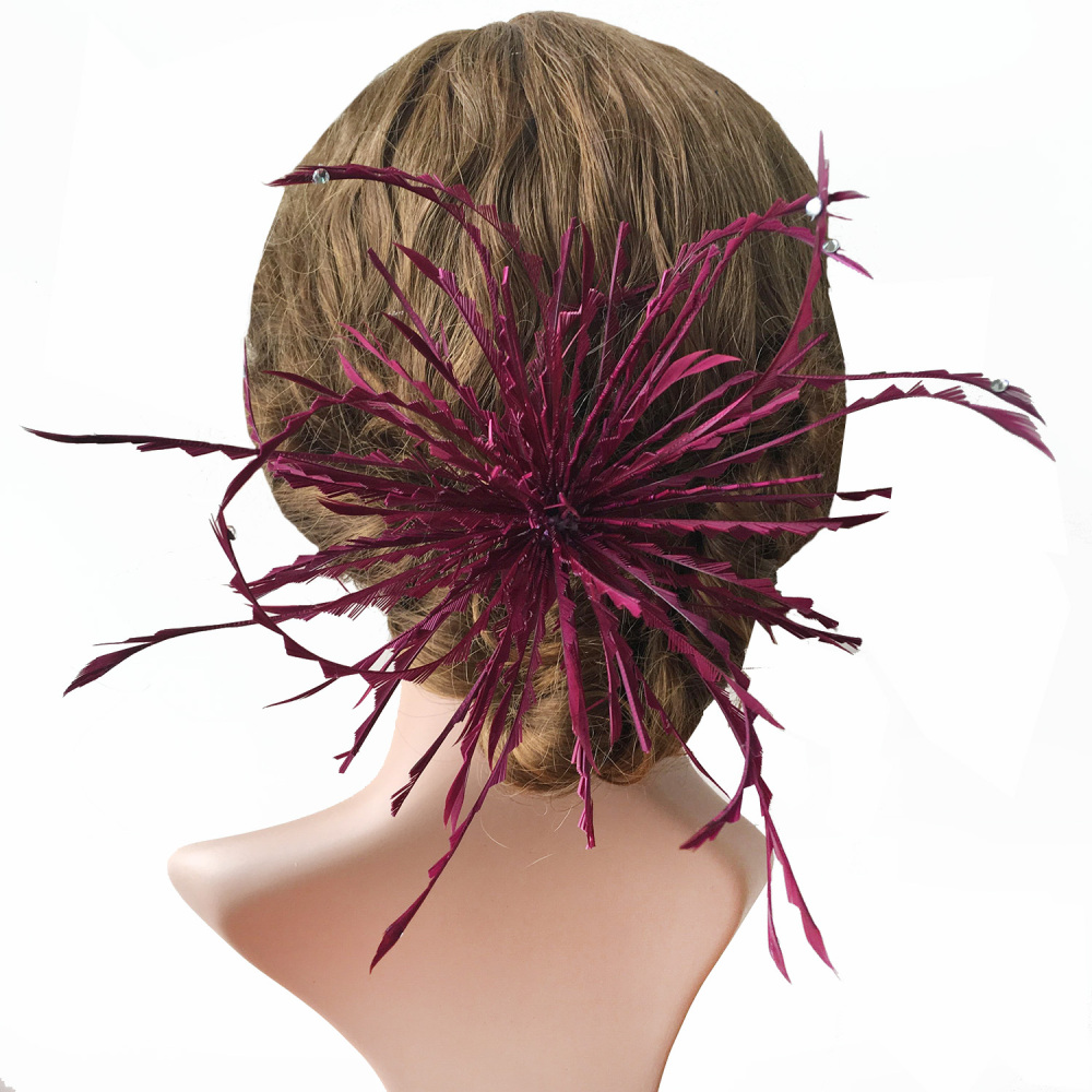 RB051 Feather Flower Millinery Fascinators Hat Handcraft Headress
