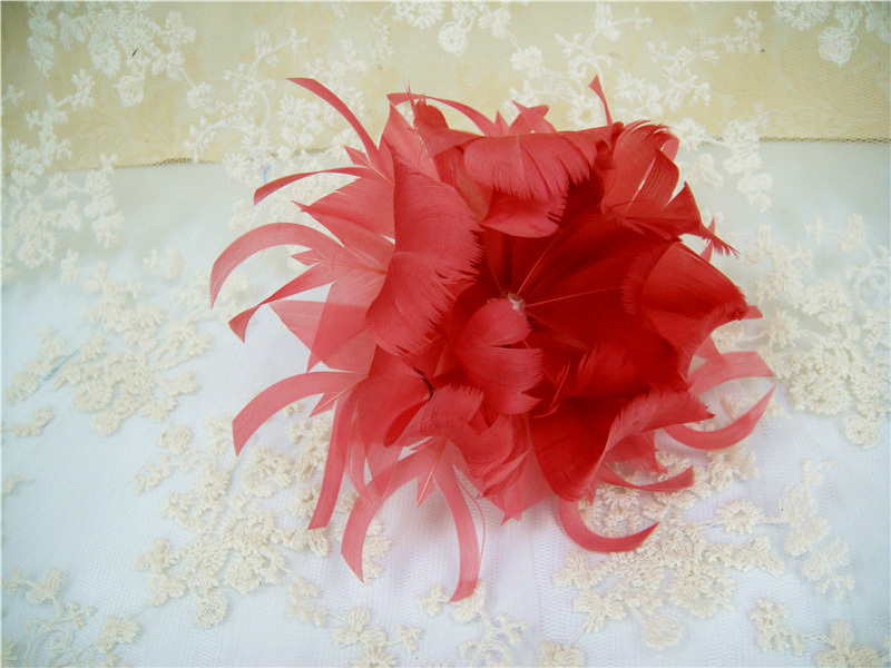 RB035 Feather Flower Millinery Fascinators Hat Handcraft Headress