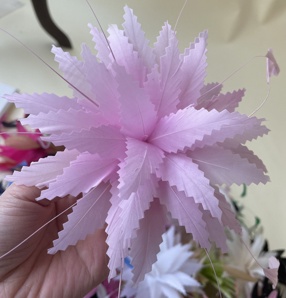 RB010B Goose Feather Flower Millinery Fascinators Hat Handcraft Headress