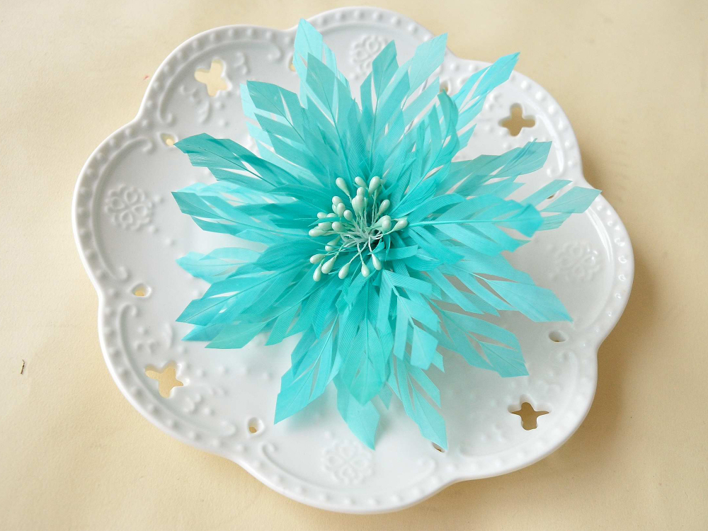 RB021 Feather Flower Millinery Fascinators Hat Handcraft Headress