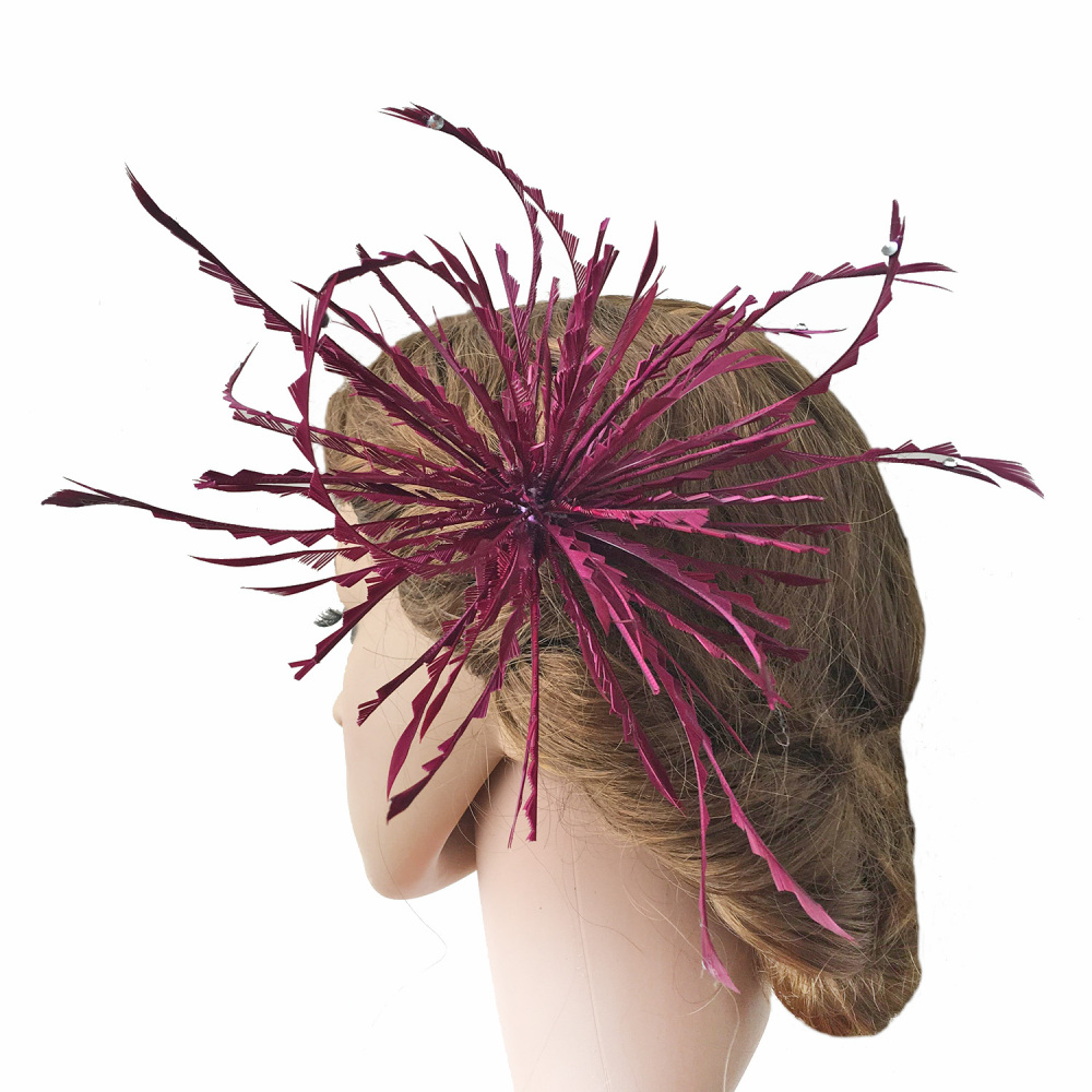 RB052 Feather Flower Millinery Fascinators Hat Handcraft Headress
