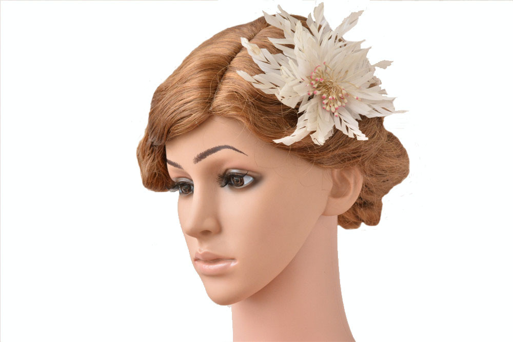 RB021 Feather Flower Millinery Fascinators Hat Handcraft Headress