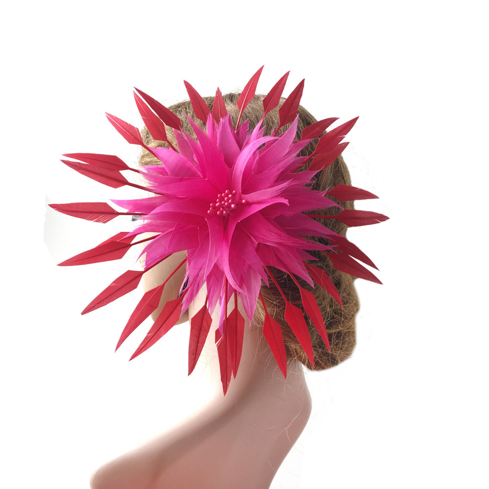 RB106 Feather Mount Goose Feather Millinery Fascinators Hat Handcraft Headress