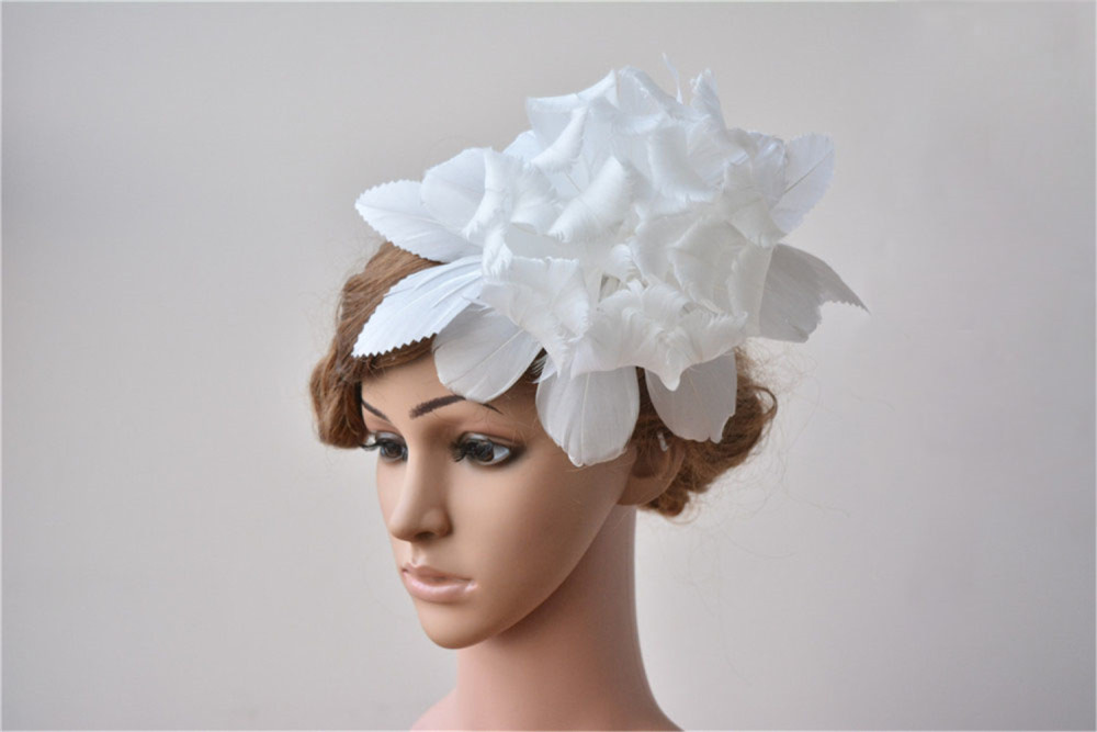 RB0110 Feather Flower Millinery Fascinators Hat Handcraft Headress