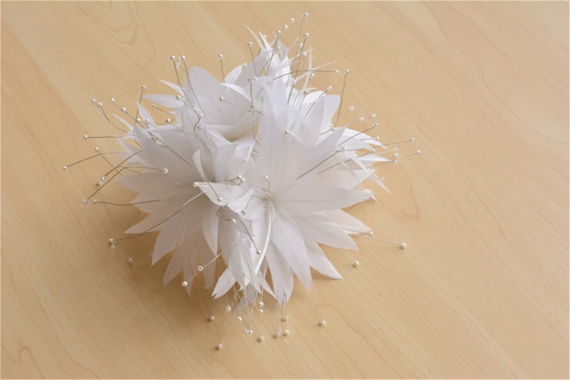 RB114 Feather Flower Millinery Fascinators Hat Handcraft Headress