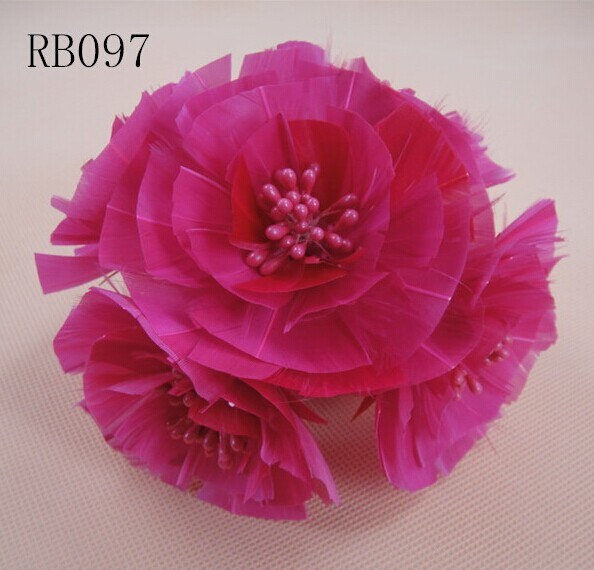 RB090 Feather Flower Millinery Fascinators Hat Handcraft Headress