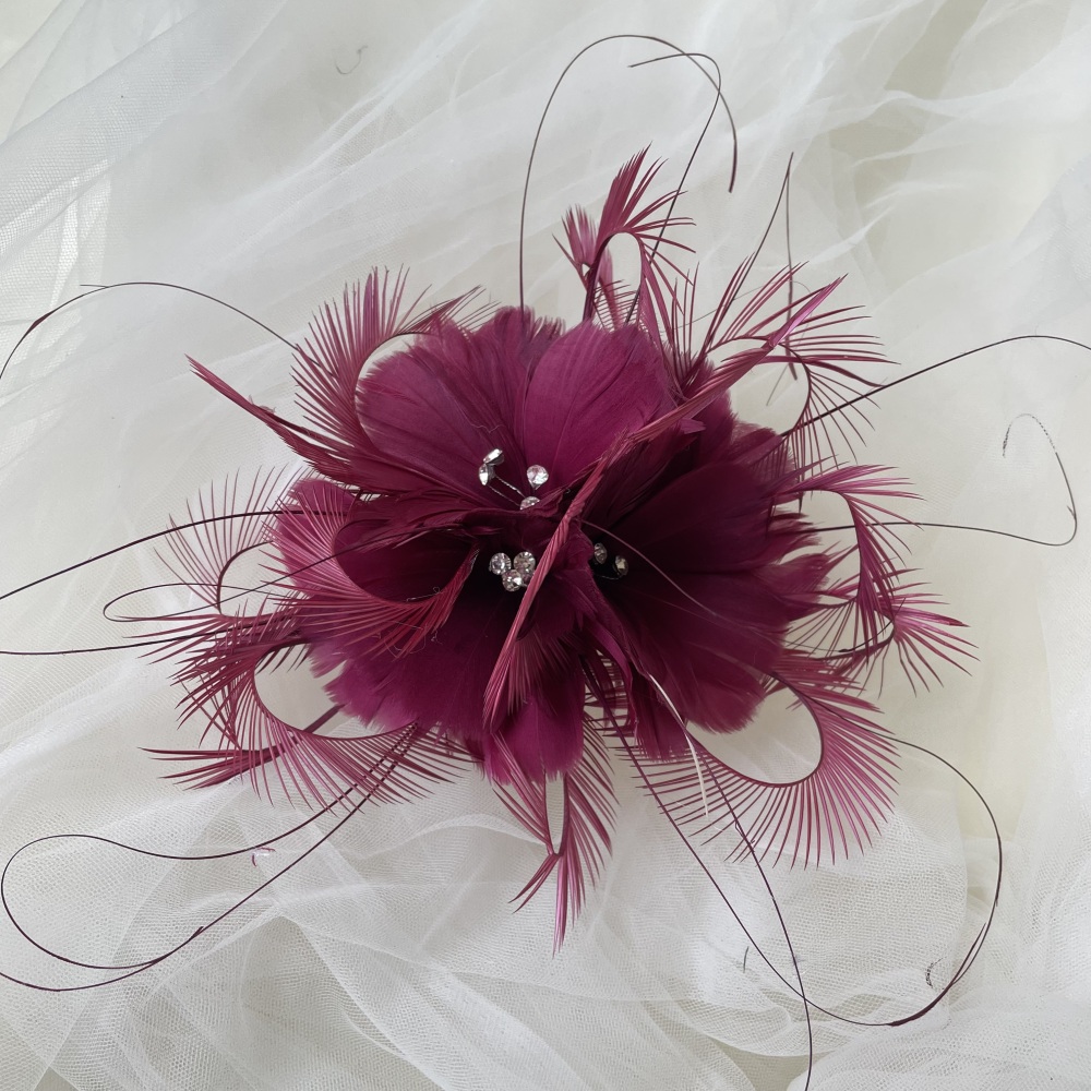 RB080 Feather Flower Millinery Fascinators Hat Handcraft Headress
