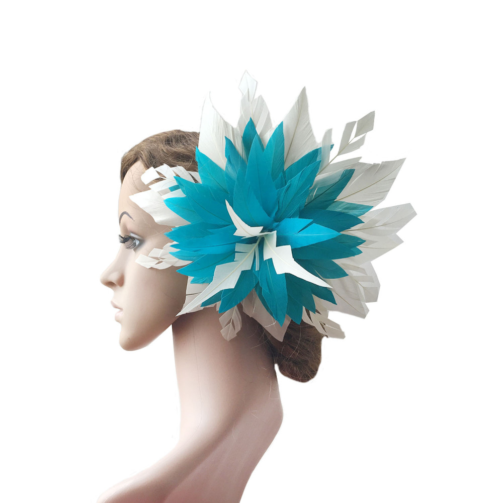 RB099 Feather Mount Goose Feather Millinery Fascinators Hat Handcraft Headress