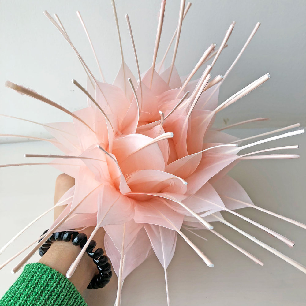 RB114 Feather Flower Millinery Fascinators Hat Handcraft Headress