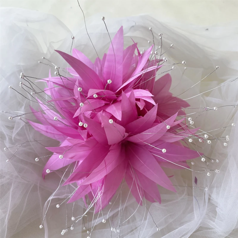 RB114 Feather Flower Millinery Fascinators Hat Handcraft Headress