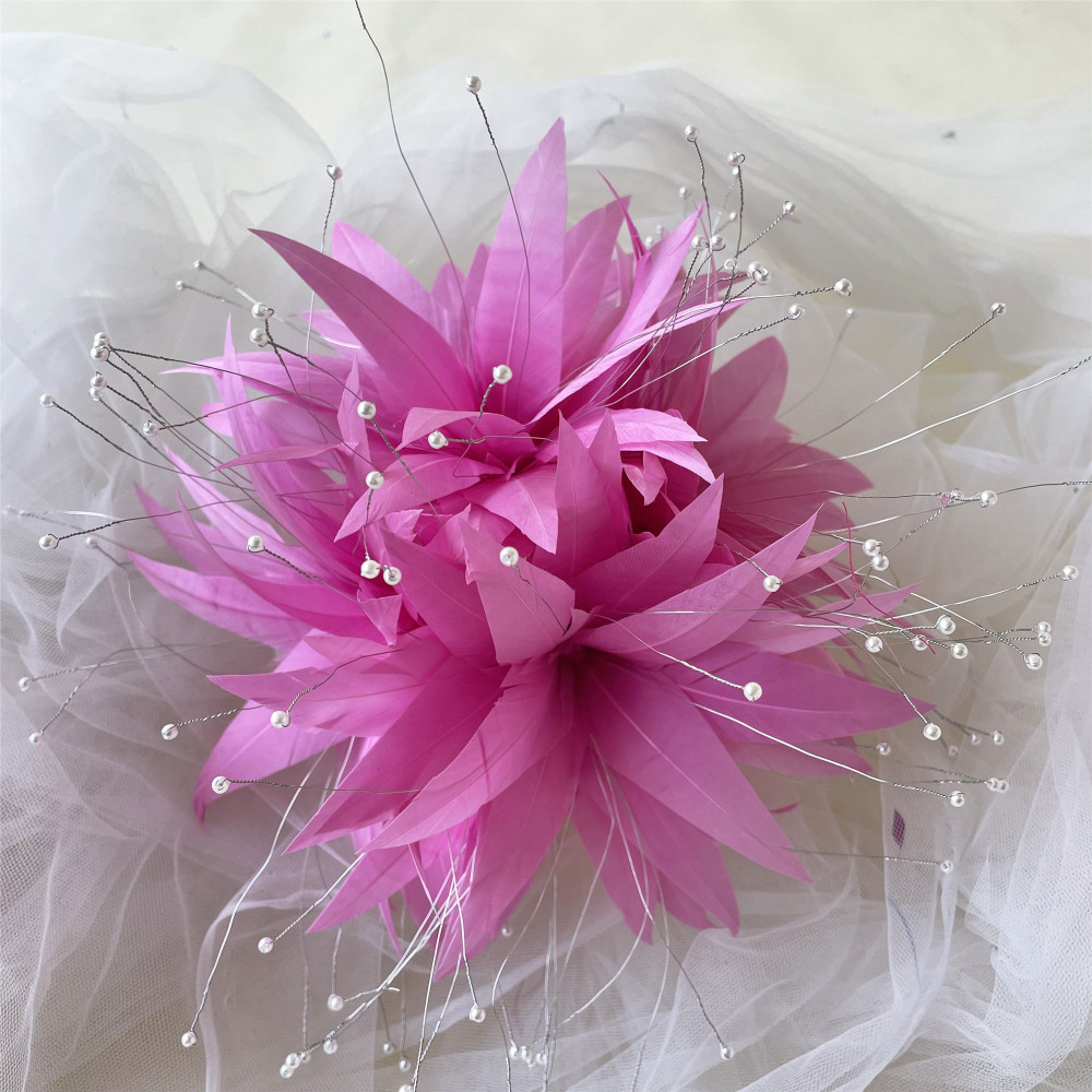 RB114 Feather Flower Millinery Fascinators Hat Handcraft Headress