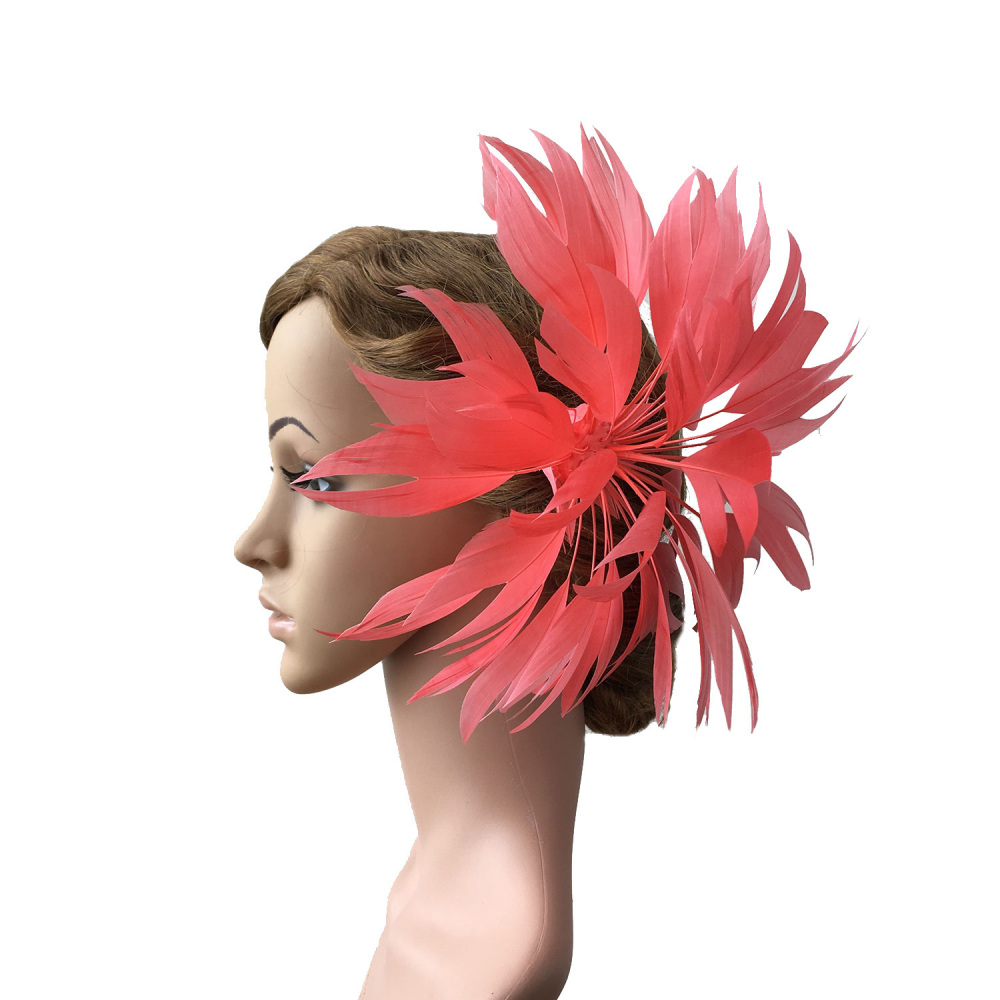 RB057 Feather Flower Millinery Fascinators Hat Handcraft Headress