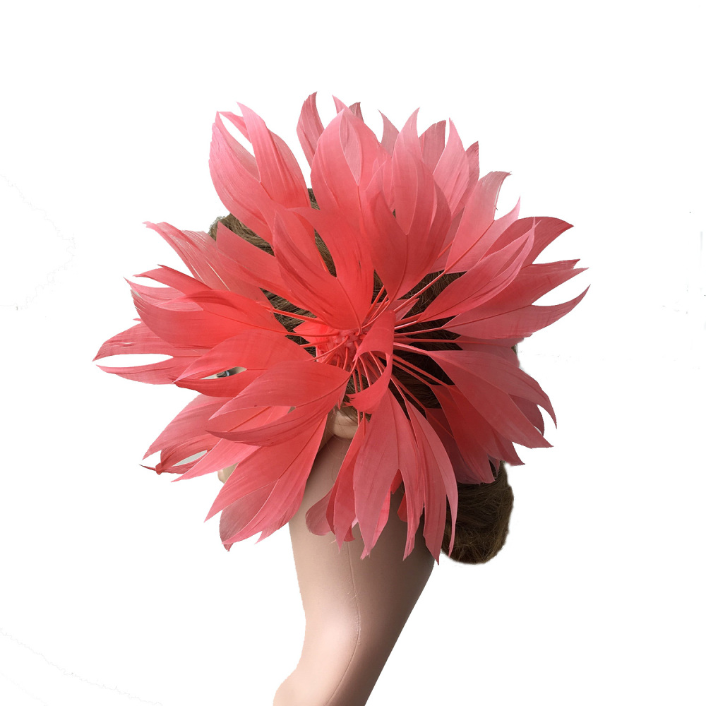 RB056 Feather Flower Millinery Fascinators Hat Handcraft Headress