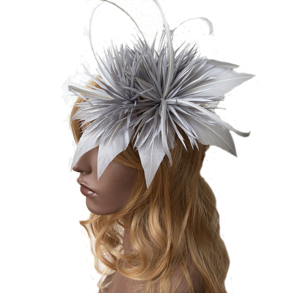 RB095 Feather Mount Goose Feather Millinery Fascinators Hat Handcraft Headress