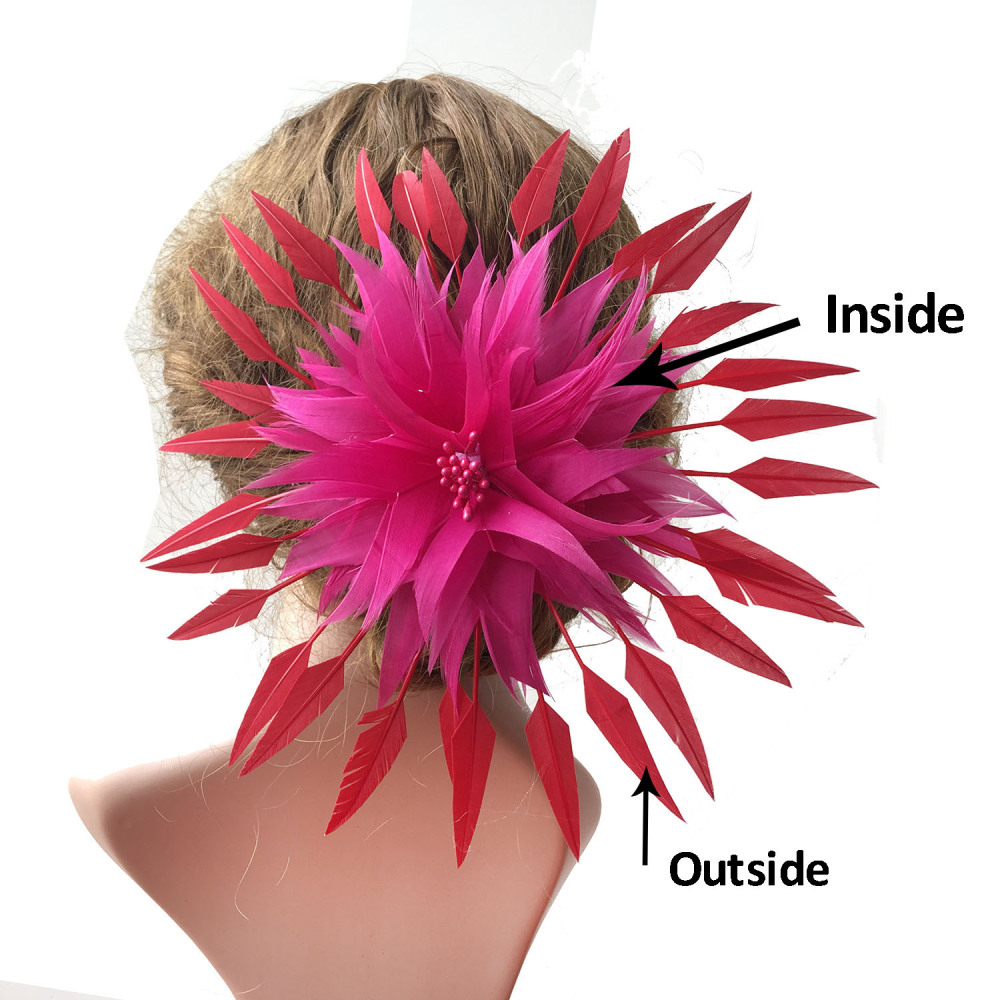 RB106 Feather Mount Goose Feather Millinery Fascinators Hat Handcraft Headress