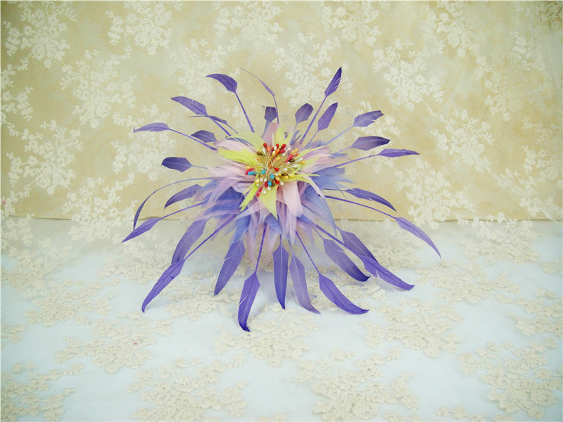 RB090 Feather Flower Millinery Fascinators Hat Handcraft Headress