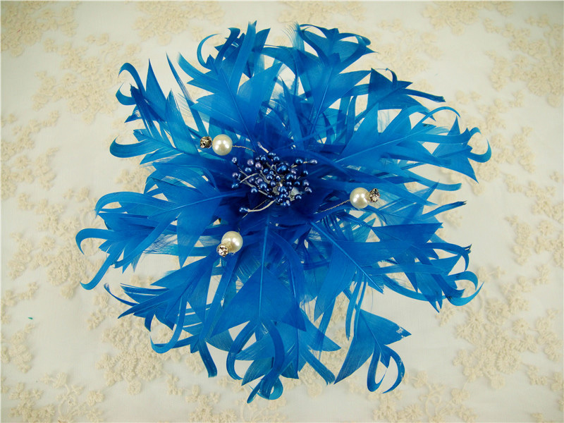 RB097 Feather Flower Millinery Fascinators Hat Handcraft Headress