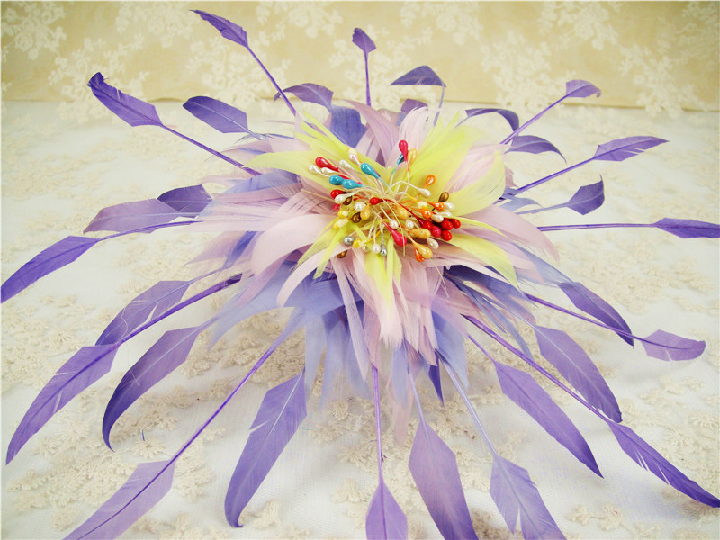 RB090 Feather Flower Millinery Fascinators Hat Handcraft Headress