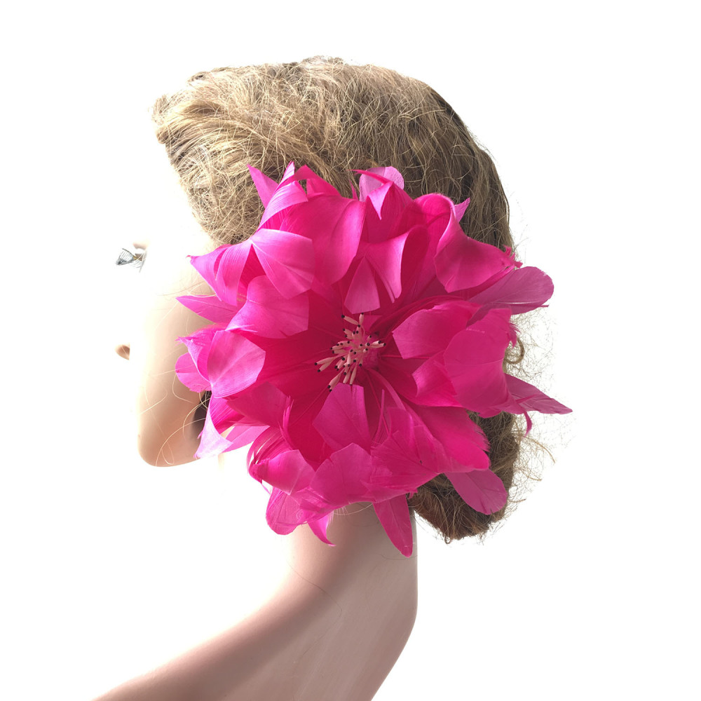 RB0105 Feather Flower Millinery Fascinators Hat Handcraft Headress