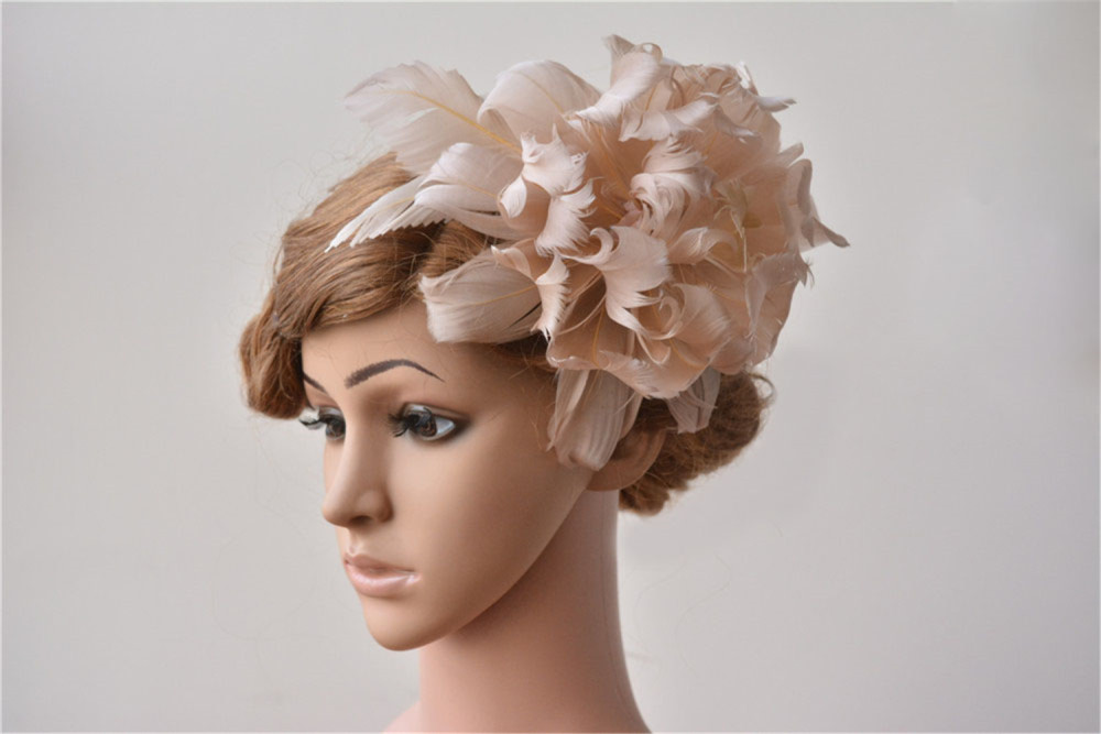 RB0110 Feather Flower Millinery Fascinators Hat Handcraft Headress