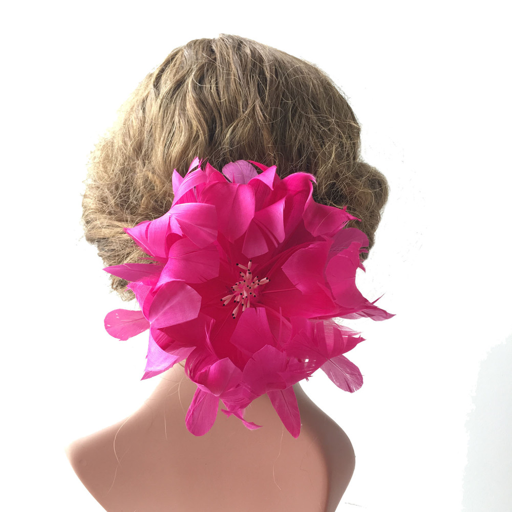 RB0109 Feather Flower Millinery Fascinators Hat Handcraft Headress
