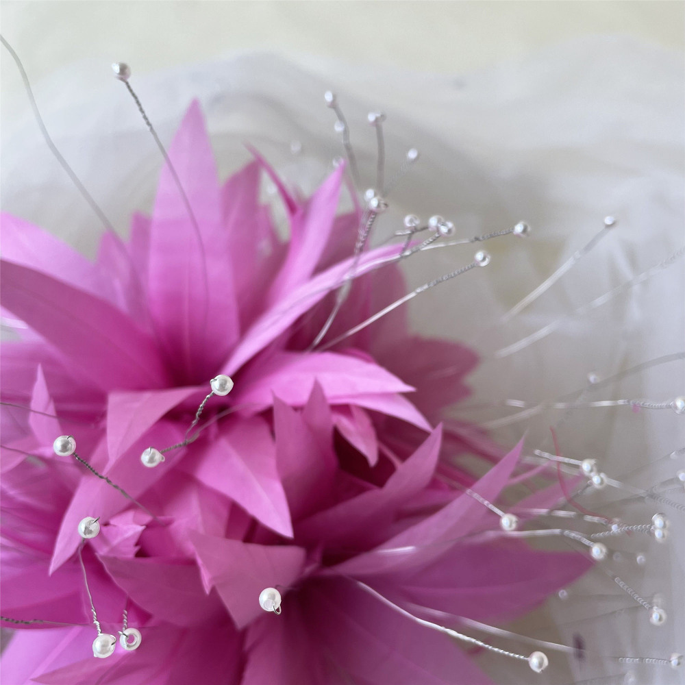 RB114 Feather Flower Millinery Fascinators Hat Handcraft Headress
