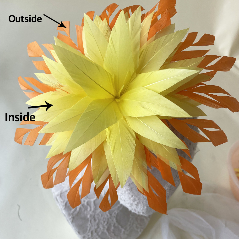 RB100 Feather Mount Goose Feather Millinery Fascinators Hat Handcraft Headress