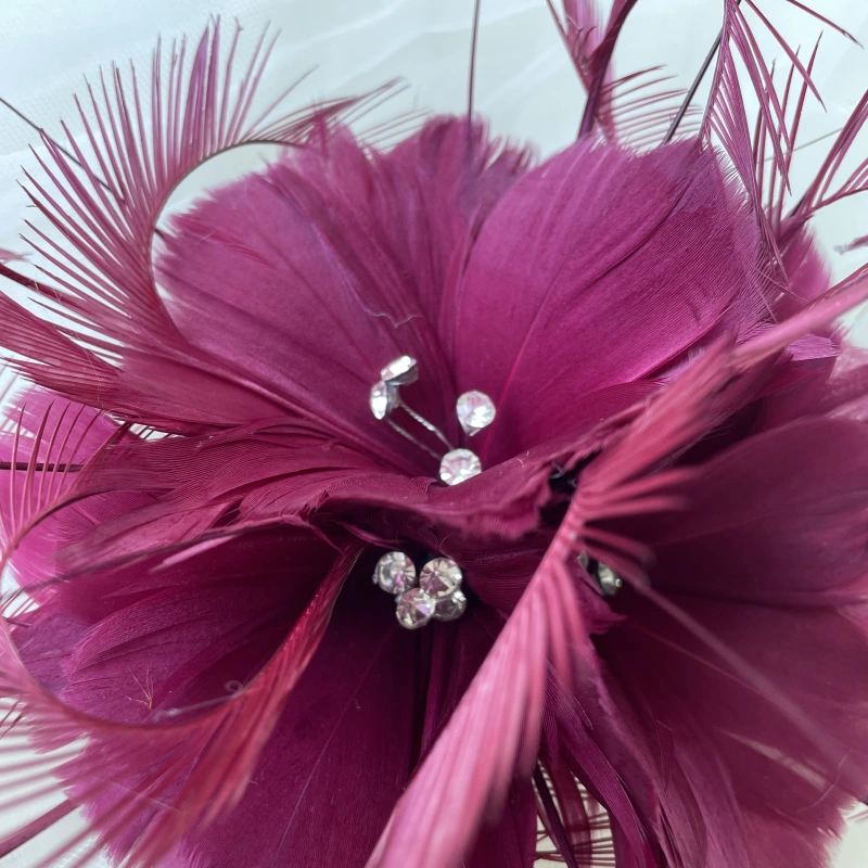 RB085 Feather Flower Millinery Fascinators Hat Handcraft Headress
