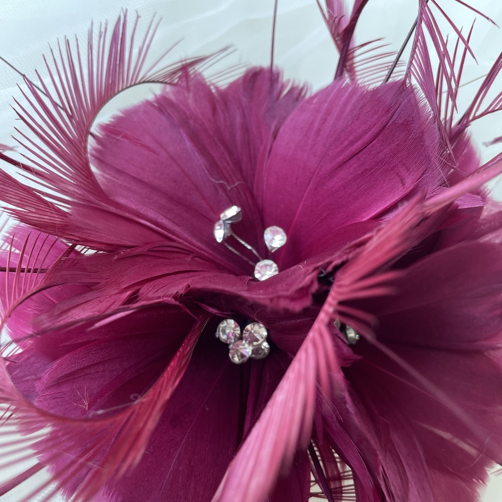 RB085 Feather Flower Millinery Fascinators Hat Handcraft Headress