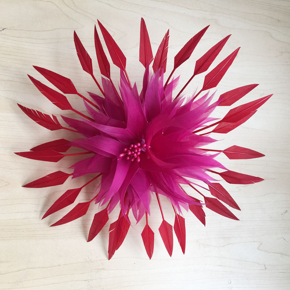 RB106 Feather Mount Goose Feather Millinery Fascinators Hat Handcraft Headress